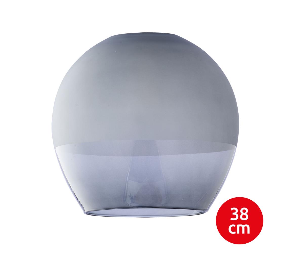 Szkło zamienne do żyrandola KULA E27, śr. 38 cm, dymione szare