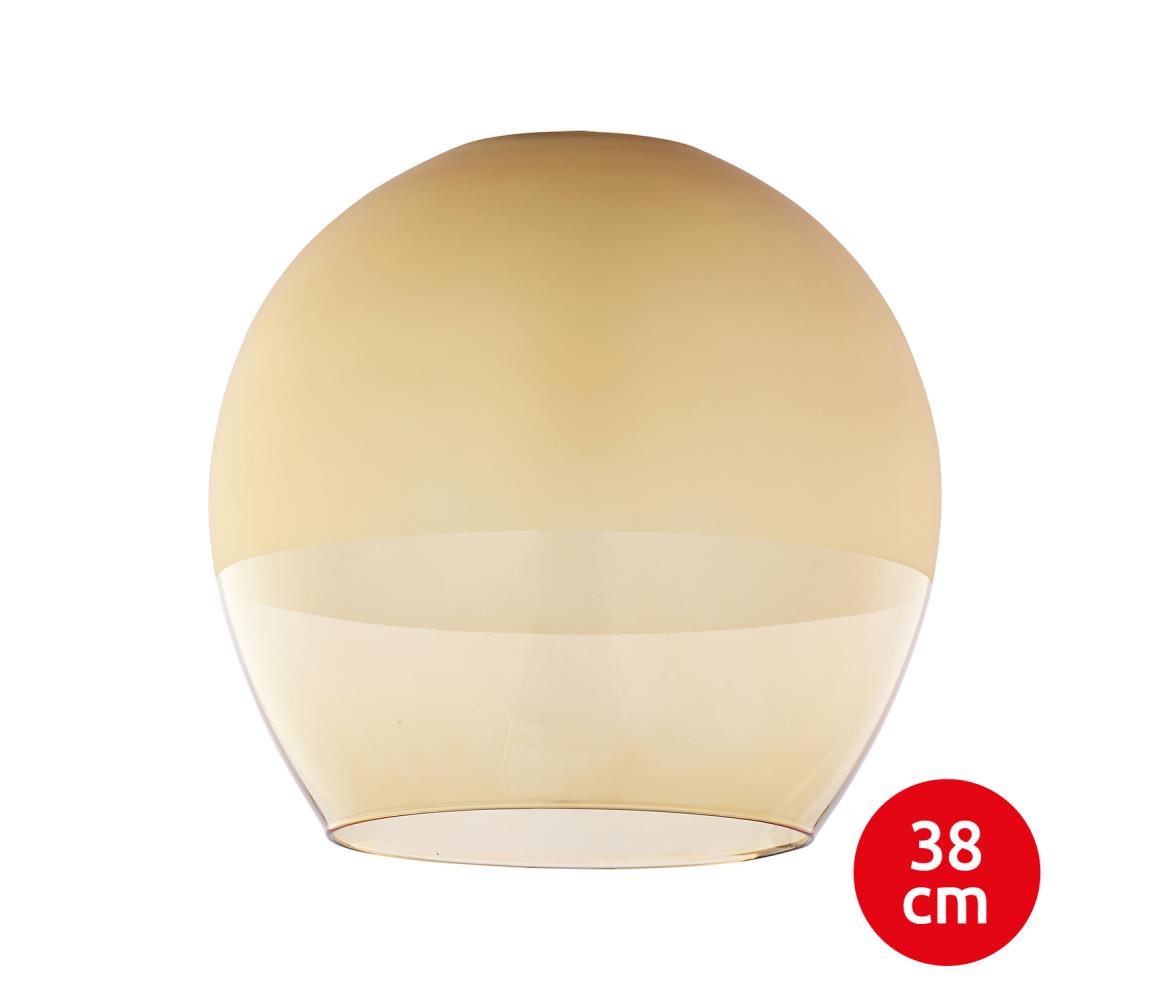 Szkło zamienne do żyrandola KULA E27, śr. 38 cm, dymno-beżowe