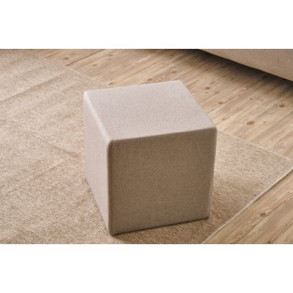 Taboret CUBI 40x40 cm beżowy