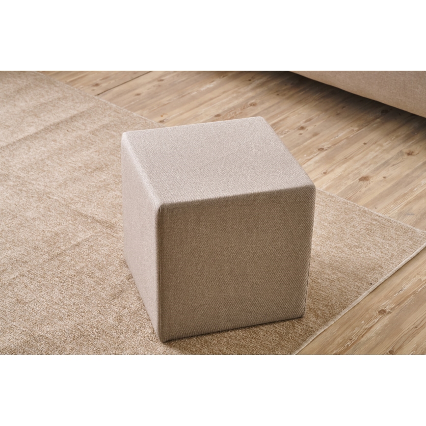 Taboret CUBI 40x40 cm beżowy