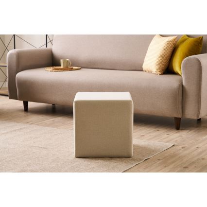 Taboret CUBI 40x40 cm beżowy