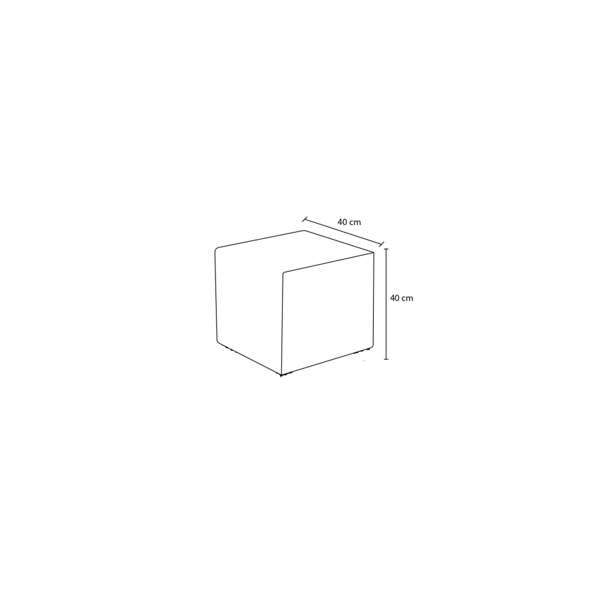 Taboret CUBI 40x40 cm beżowy