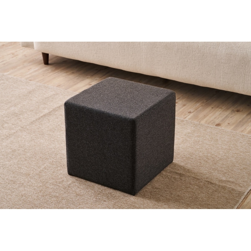 Taboret CUBI 40x40 cm ciemnobrązowy
