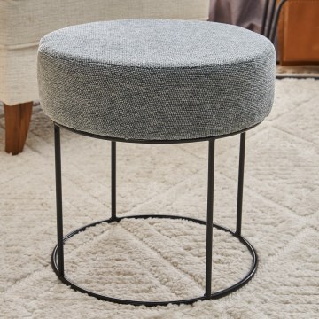 Taboret JAVI śr. 40 cm szary