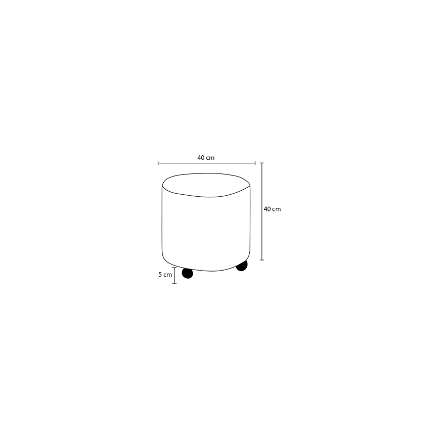 Taboret KIMA, Ø 40 cm, antracytowy