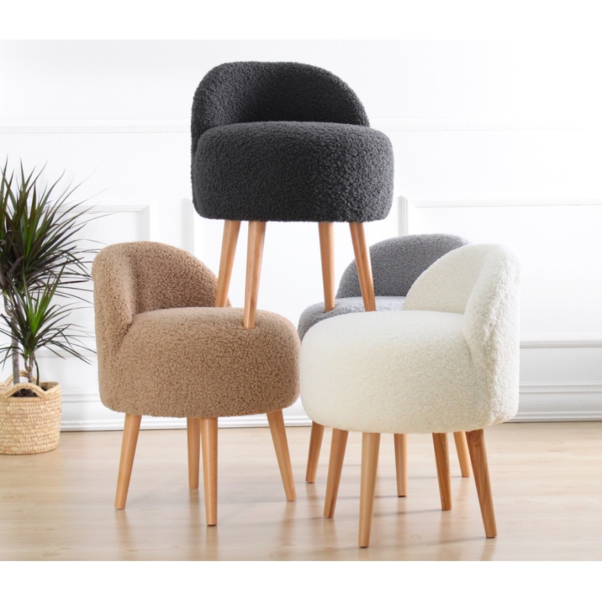 Taboret MIKI śr. 46 cm brązowy