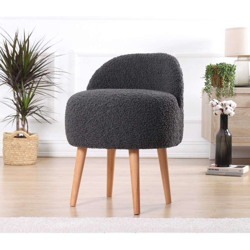 Taboret MIKI, średnica 46 cm, ciemnoszary