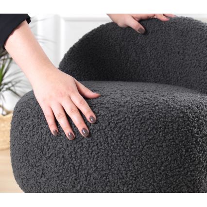 Taboret MIKI, średnica 46 cm, ciemnoszary