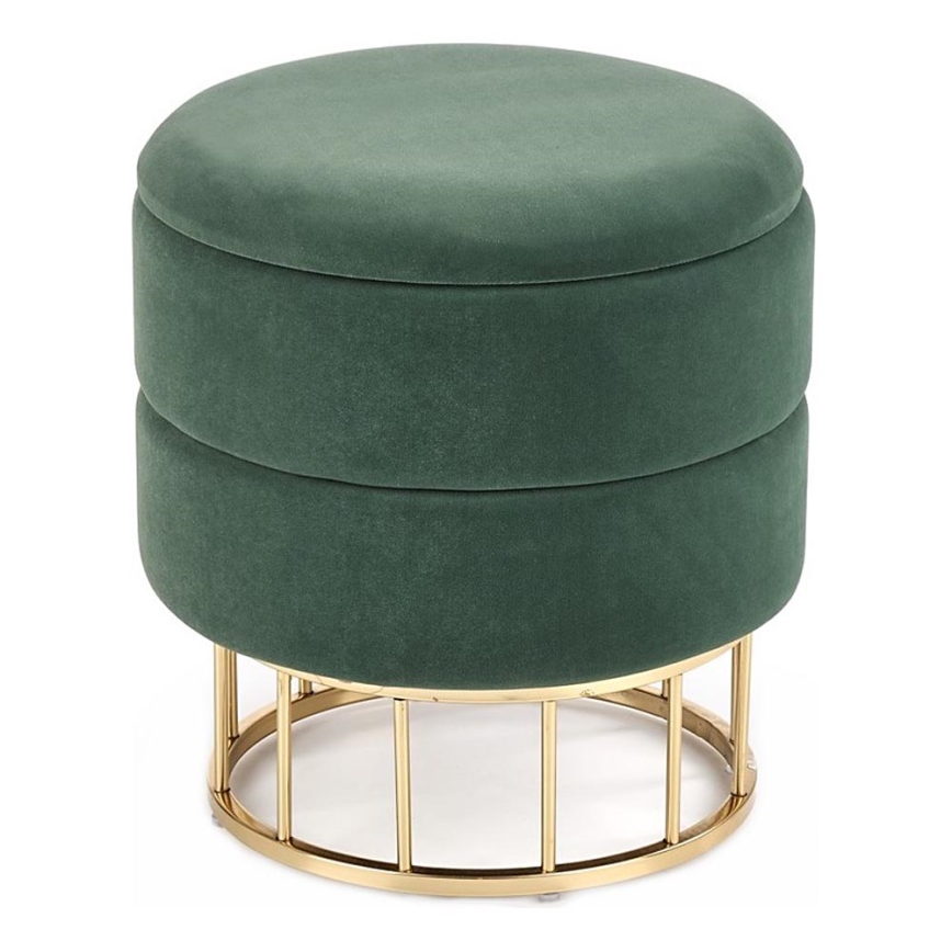 Taboret MINTY śr. 37 cm zielony/złoty