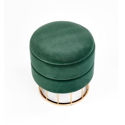 Taboret MINTY śr. 37 cm zielony/złoty