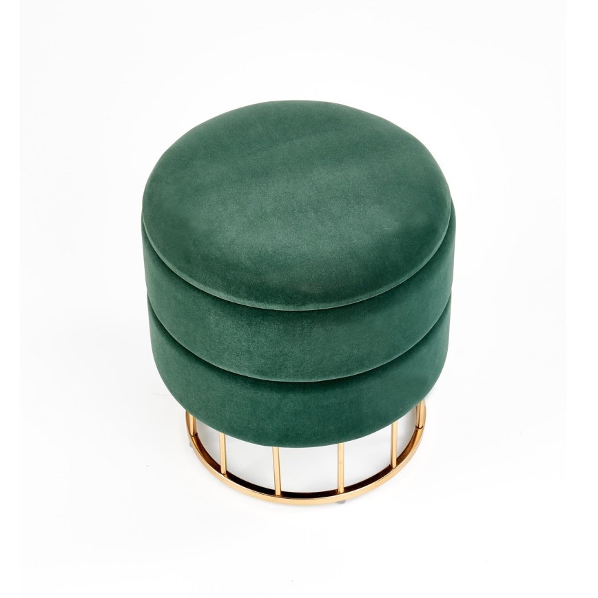 Taboret MINTY śr. 37 cm zielony/złoty