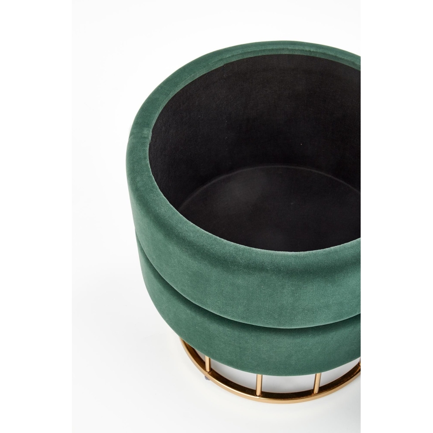 Taboret MINTY śr. 37 cm zielony/złoty