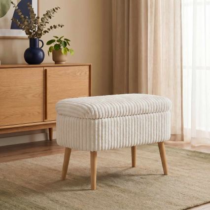 Taboret MOLIS 35x60 cm biały