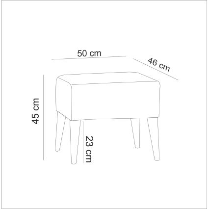 Taboret NIMO 46x50 cm szary