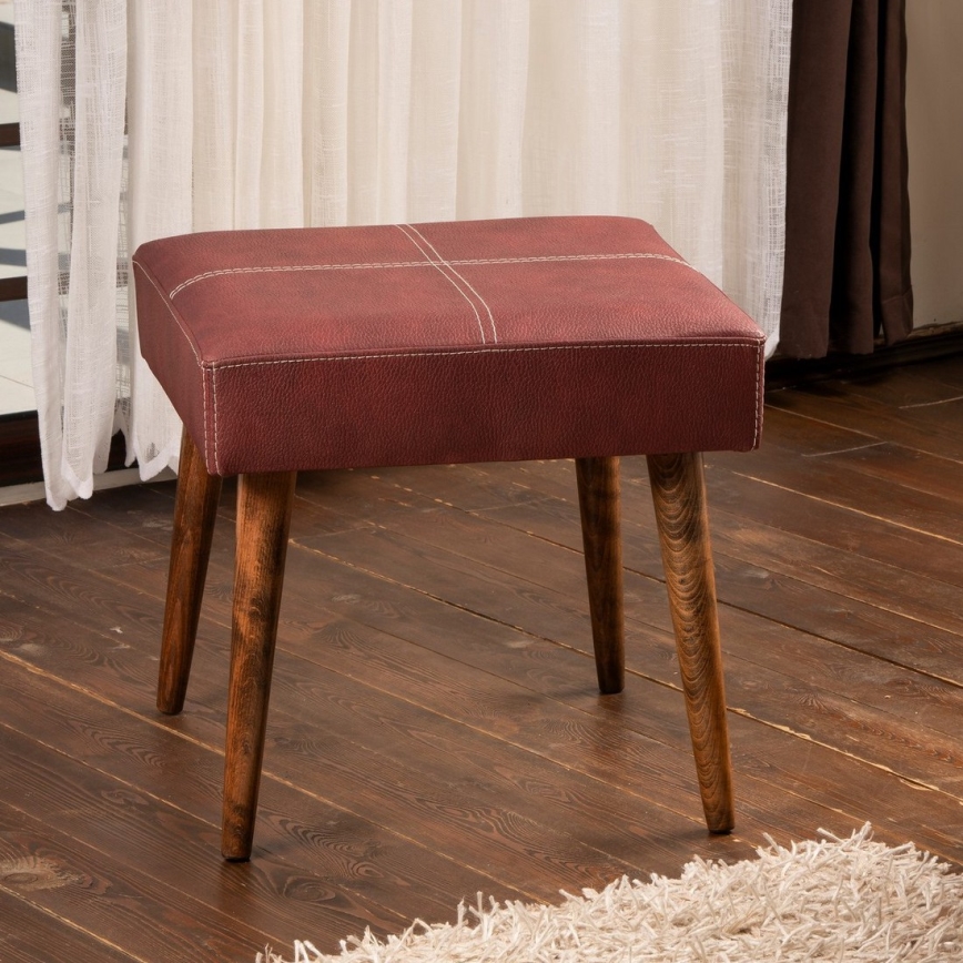 Taboret NUTO 46x46 cm czerwony