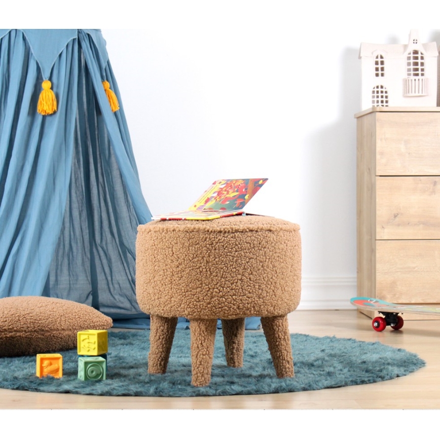 Taboret PIXI śr. 38 cm brązowy