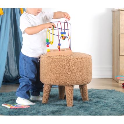 Taboret PIXI śr. 38 cm brązowy