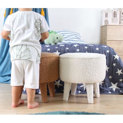Taboret PIXI śr. 38 cm brązowy