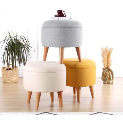 Taboret PIXI Ø 40 cm żółty