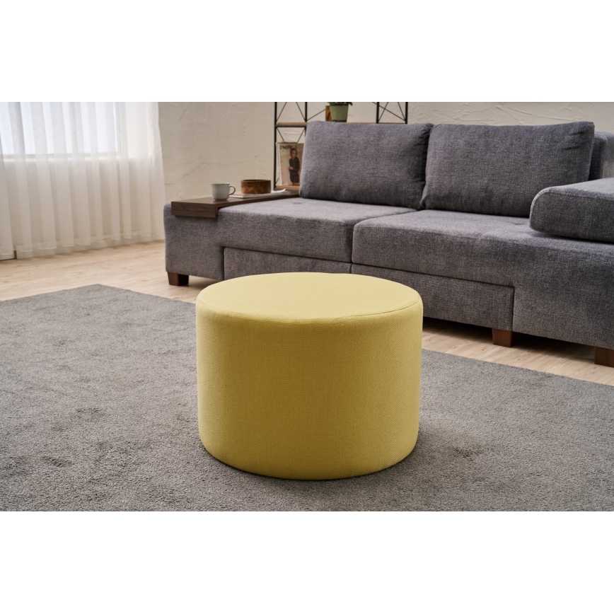 Taboret RABO, śr. 58 cm, żółty