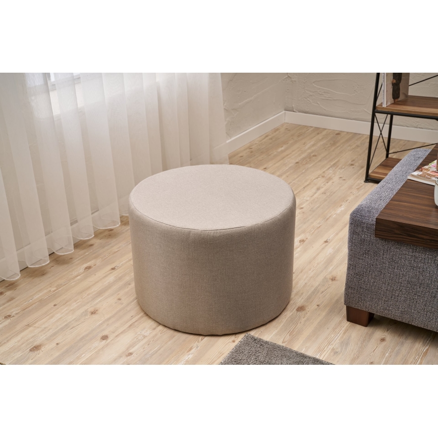 Taboret RABO, średnica 58 cm, beżowy