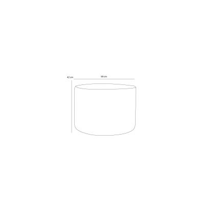 Taboret RABO, średnica 58 cm, szary
