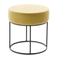 Taboret RELO, śr. 40 cm, żółty