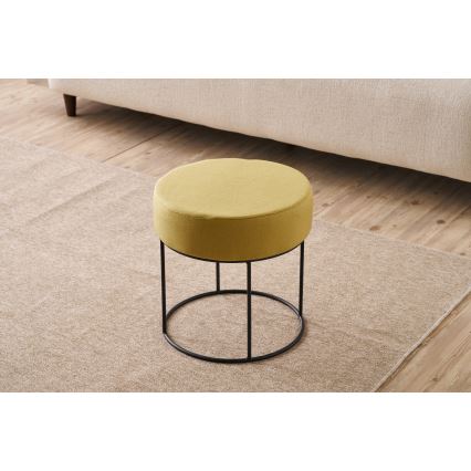 Taboret RELO, śr. 40 cm, żółty