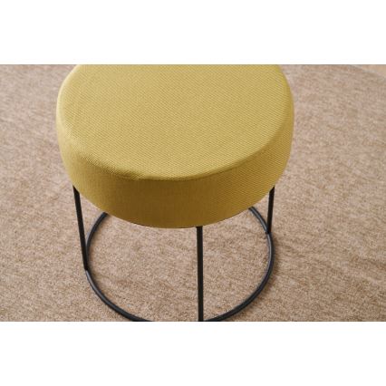 Taboret RELO, śr. 40 cm, żółty