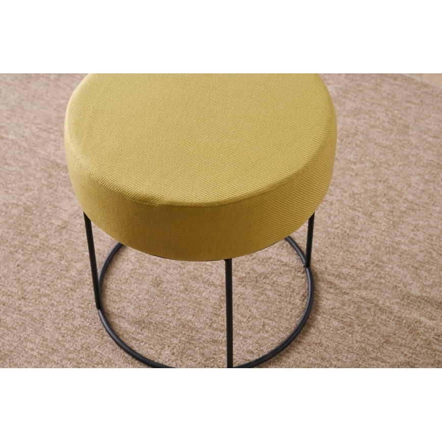 Taboret RELO, śr. 40 cm, żółty