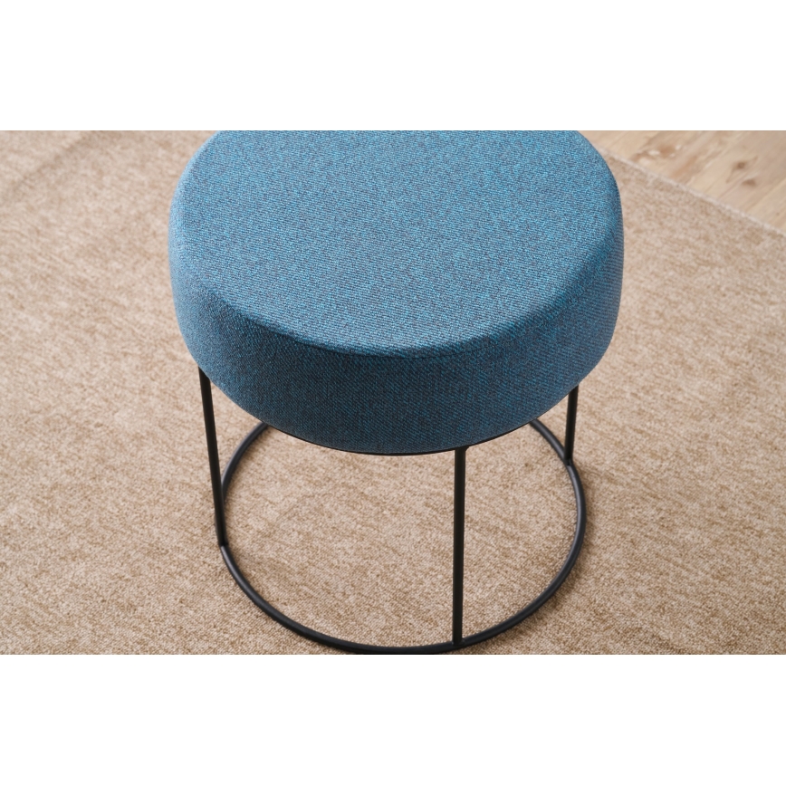Taboret RELO, średnica 40 cm, niebieski