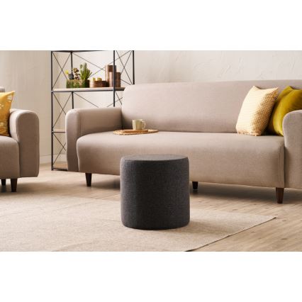 Taboret RONDO Ø 40 cm ciemny brąz