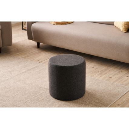 Taboret RONDO Ø 40 cm ciemny brąz