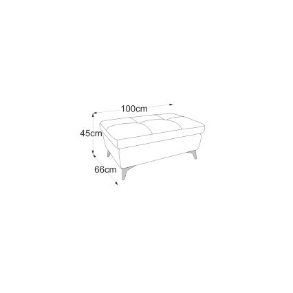 Taboret SALERNO 66x100 cm żółty