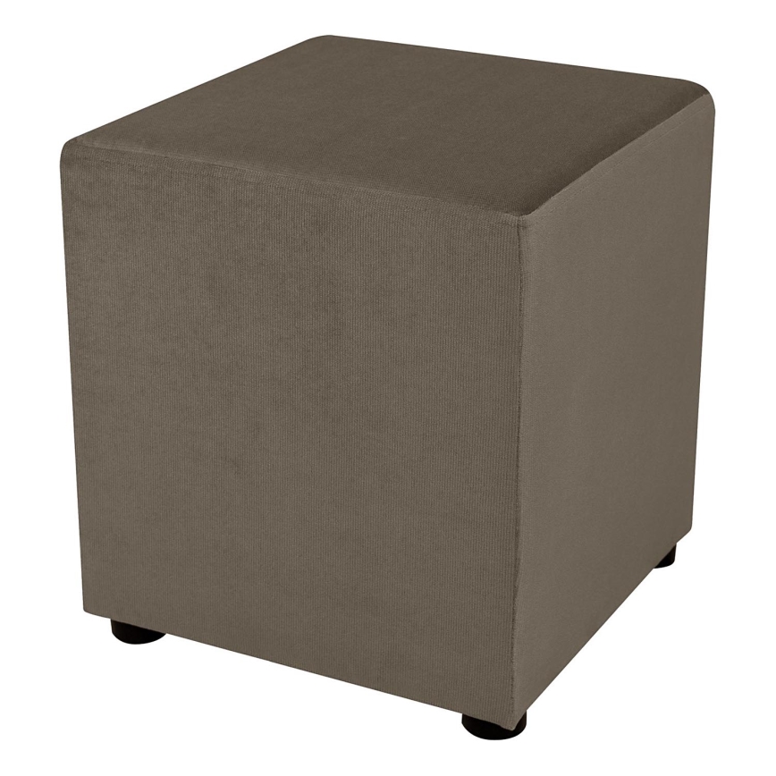 Taboret SIX 40x40 cm brązowy