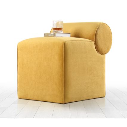 Taboret TIKI 47x45 cm żółty