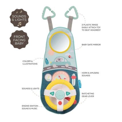 Taf Toys - Zawieszana kierownica do samochodu koala 2xAA