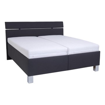 Tapczan tapicerowany z miejscem do przechowywania bez materaca ALIS 160x200 cm antracytowy