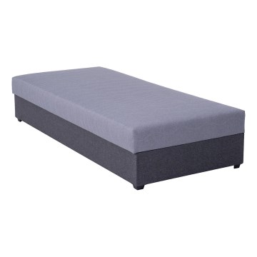 Tapicerowana kanapa z pojemnikiem JACOB XL nośność 130 kg 90x200 cm szara