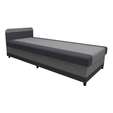 Tapicerowana kanapa z pojemnikiem TALI 80x202 szary/antracyt
