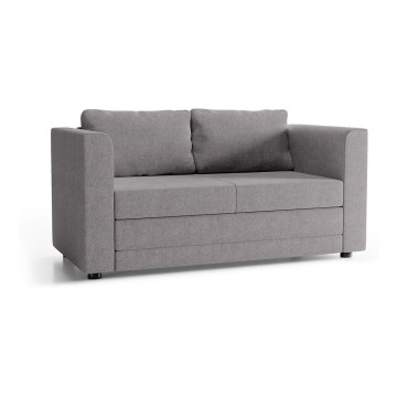 Tapicerowana rozkładana dwuosobowa sofa z podłokietnikami LAYLA szara