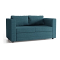 Tapicerowana rozkładana sofa dwuosobowa z podłokietnikami LAYLA niebieska