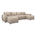 Tapicerowana, uniwersalna rozkładana sofa typu U NEWPORT beżowy