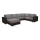 Tapicerowana, uniwersalna rozkładana sofa typu U YORK brązowy/beżowy