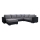 Tapicerowana, uniwersalna rozkładana sofa typu U YORK szary/czarny