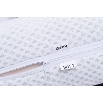 Tapicerowane łóżko z materacem i pojemnikiem na pościel ALIS 180x200 cm jasnoszare