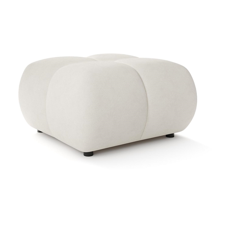 Tapicerowany taboret ALMADA 72x72 cm beżowy
