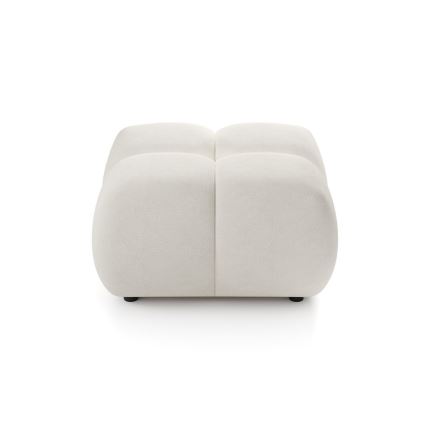 Tapicerowany taboret ALMADA 72x72 cm beżowy