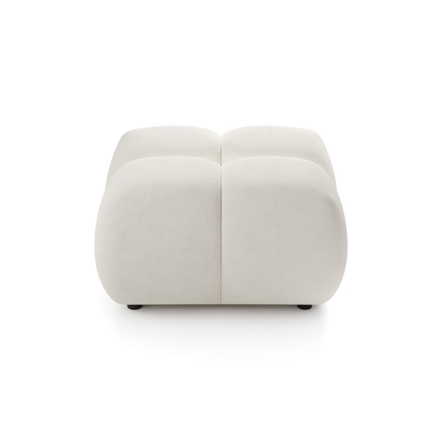 Tapicerowany taboret ALMADA 72x72 cm beżowy
