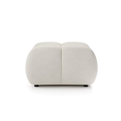 Tapicerowany taboret ALMADA 72x72 cm beżowy